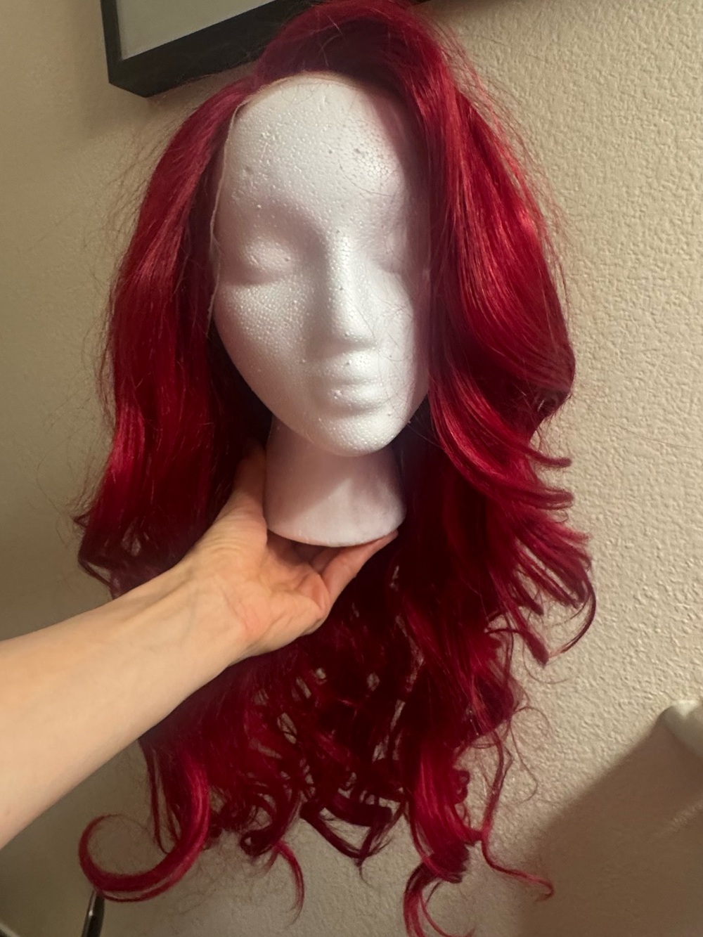 Jessica Rabbit Lace Front Red Long Wavy Women's Synthetic Wig - Picture 8 of 15